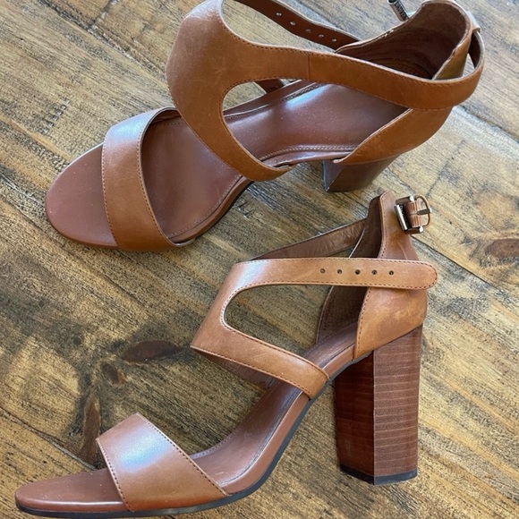 Lauren Ralph Lauren Shoes - Lauren Ralph Lauren Tahira Leather Block Heel Sandal, Strappy, Size 8